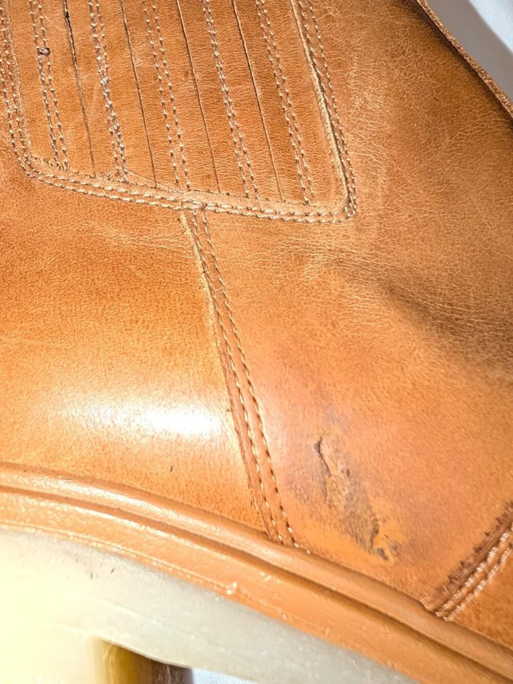 NWOT Free People | James Chelsea Boot Almond Tan Leather | Size US 11 (EU 41)
